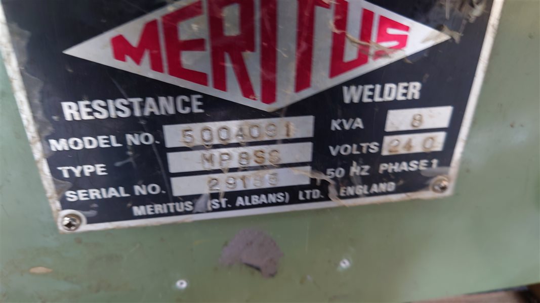 Meritus single sided resistance poke welder 8kva from £900 GBP